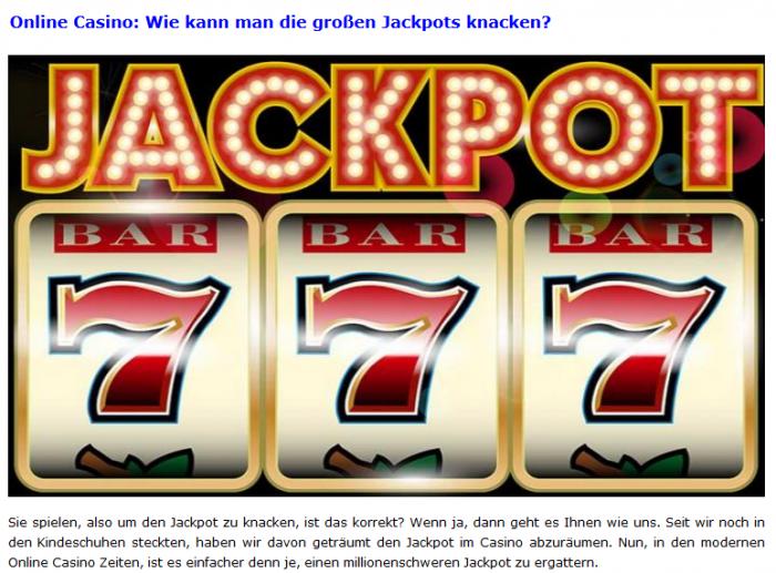 Onlinecasinojackpots test